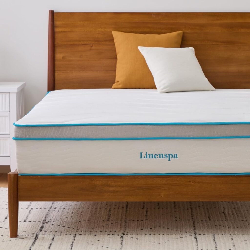 Best Mattress, Linenspa 12 Inch Memory Foam and Spring Hybrid Mattress